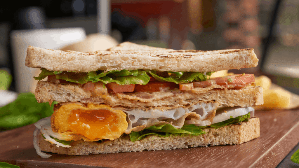 Chicken bacon ranch sandwich served at Beach Cafe in Fort Lauderdale