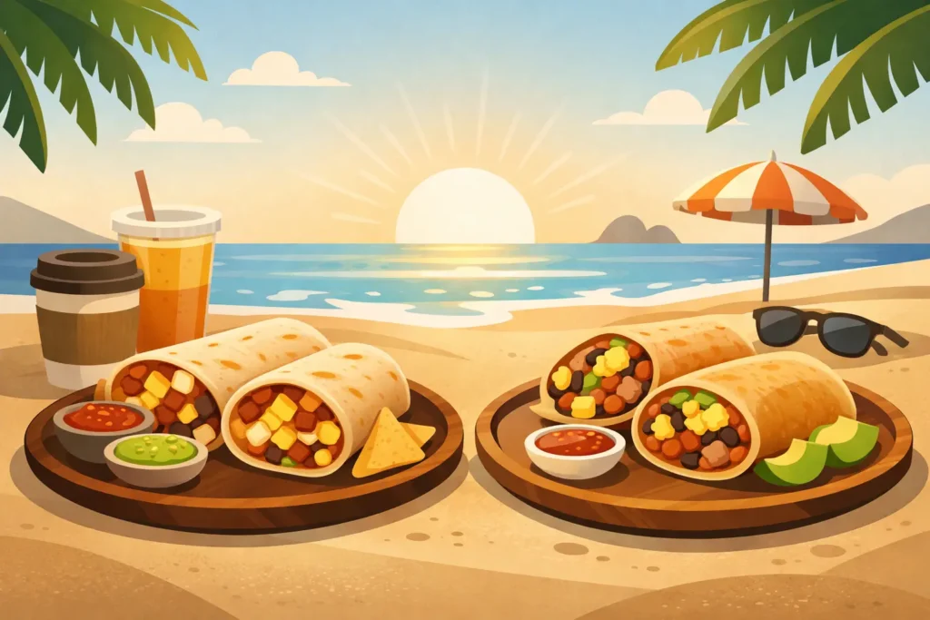 Breakfast Burrito Comparison for Beach Mornings